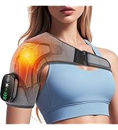Cordless Shoulder Heating Pad with Massage, Heated Shoulder Brace – 3 Heat &amp; Massage Settings, Sh...