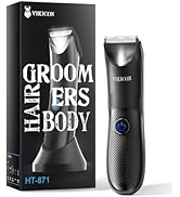 VIKICON Manscape Trimmer for Men - No Nicks Electric Razor-Shaver for Balls/Pubic/Groin/Legs/Ches...
