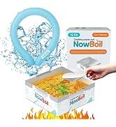 KN FLAX Portable Ice Ring Neck Cooler Cooling Tube (Blue) &amp; Paper Ramen Cooker Boiling Portable P...