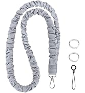 GMETINK Scrunchie Teacher Lanyard for ID Badges and Key, Stretchy Retractable Lanyard Straps for ...