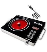 Portable Infrared Burner 3500W Electri Burner with 3 Hours Timer-Electric Hot Plate Touch Control...