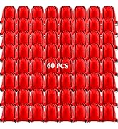 KUUQA 60Pcs Red Drawstring Backpack Bag Sack Drawstring Bags Bulk String Bags Storage Bags for Sp...