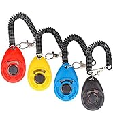 Diyife Clicker Training for Dogs, [4 Pcs, Multi-Color] Dog Clicker for Training, Clicker Dog Trai...