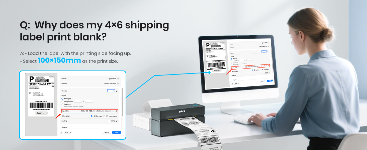 thermal printer shipping label printer thermal label printer4x6 shipping label printer label printer
