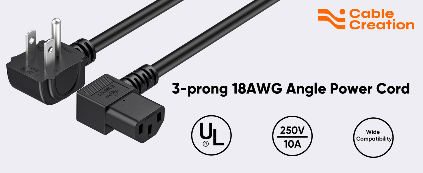 18 AWG Universal Power Cord