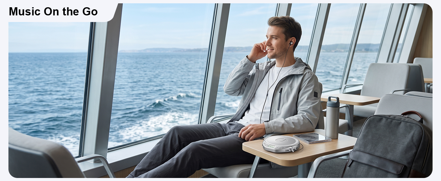 Compact portable CD player ideal for outdoor travel and walking