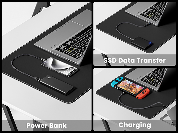 Fasgear USB to USB C Cable USB 3.2 Gen 2 10Gbps Data Transfer 3A Fast Charging