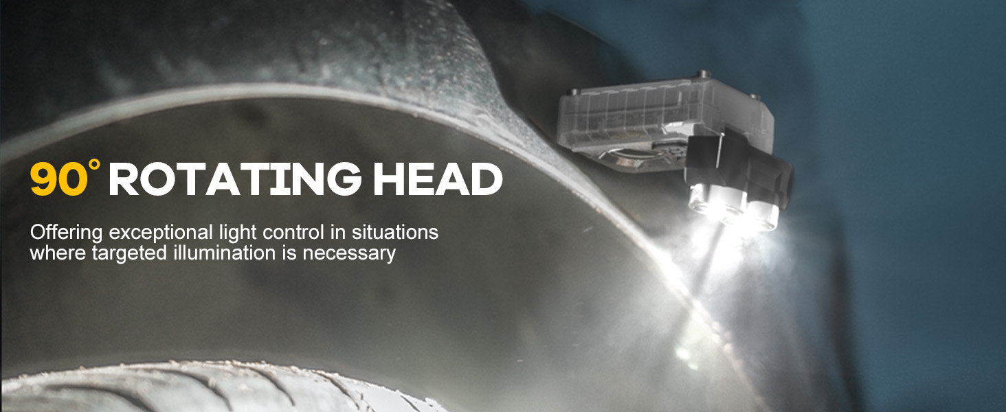 90 degree rotating head