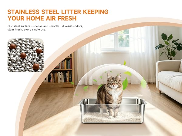 STAINLESS STEEL LITTER KEEPING YOUR HOME AIR FRESH