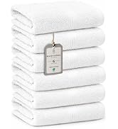 HomeBurg Luxe 6-Piece Hand Towel Set – Soft &amp; Absorbent Cotton, Hotel Quality, Quick-Drying, Easy...