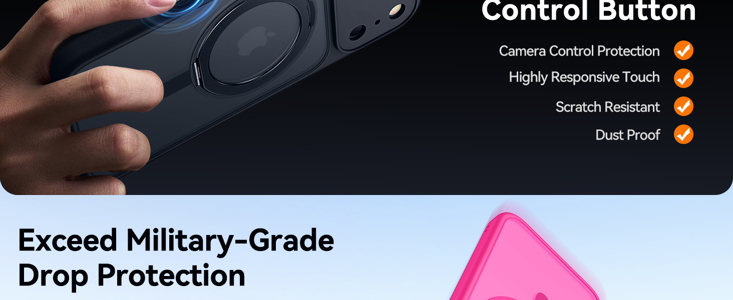 360° Magnetic Stand compatible with iPhone 17 Pro max Case with Camera Control