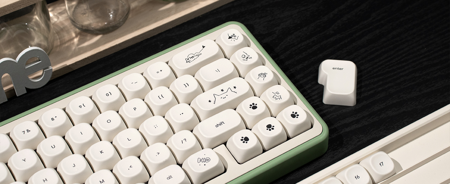 White Minimalist Keycaps
