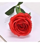 Tiosen Artificial Silk Rose Stem, 16.8 inches, Single Long Stem Flower for Home Decor, Table Cent...