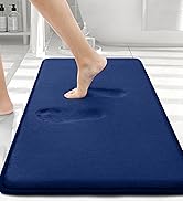 smiry Memory Foam Bath Mat, Extra Soft Absorbent Bathroom Rugs Non Slip Bath Rug Runner for Showe...