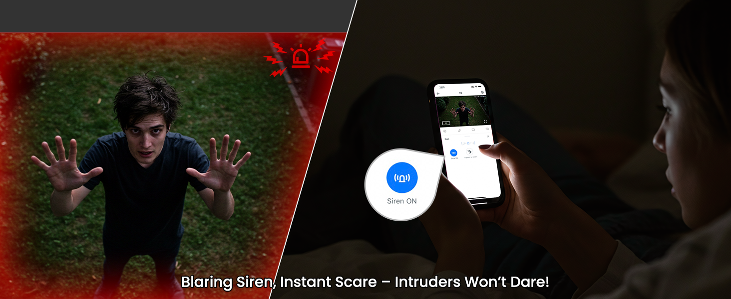 AOQEE Y8 camera has siren feature to sacres off intruders