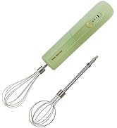 CHIDOYII Cordless Hand Mixer, Foldable Design Handheld Electric Whisk with 3 Speed Modes, Hand He...