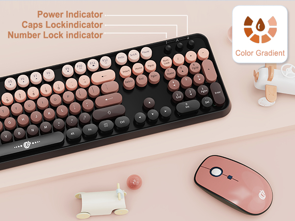 typewriter keyboard wireless with mouse