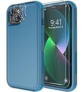 Diverbox for iPhone 13 Case [Shockproof] [Dropproof] [Tempered Glass Screen Protector + Camera Le...