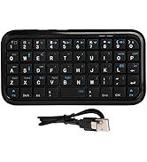 Qiilu Mini Bluetooth Keyboard, Rechargeable Battery Bluetooth Keyboard for Phone4 / iOS Tablet 1/...