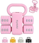 kisnbld Adjustable Dumbbell Set of 2, 4 in 1 Free Weights Dumbbells Set for Women with Fast Adjus...