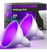 LOHAS Purple Flood Light Bulbs, PAR38 LED Flood Light Outdoor 100W Equivalent, 15 Watt Colored Po...