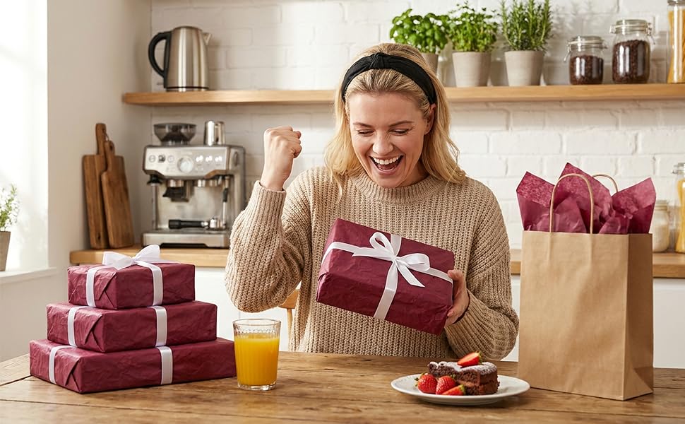 Burgundy tissue paper