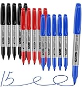 craftinova Fine Point Assorted Colors Permanent Markers Set, Works on Paper, Plastic, Metal, etc....