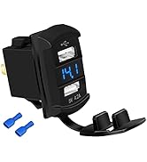 DaierTek Marine USB Rocker Switch 12V Dual Charger Ports 4.2A Socket Outlet Waterproof with Blue ...