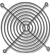 80mm Black Fan Grill/Guard