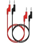 SWANLAKE 2-Piece Dual-Ended Banana Plug Test Leads, 1000V 15A 3.5ft/1M Multimeter Electrical 4mm ...