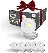 Oizuon Gimbal Recessed Lighting 4 Inch – 5CCT (2700K/3000K/3500K/4000K/5000K) with 90° Tilt &amp; 360...