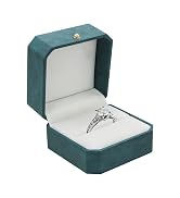 WisePoint Ring Box, PU Leather Ring Boxes Square Ring Holder Box for Engagement