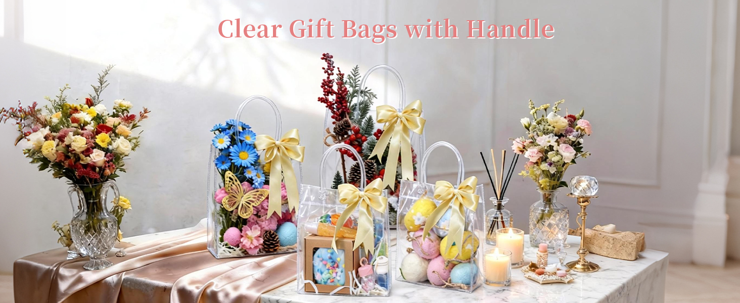 clear gift bags