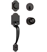 Estmoon Entry Door Lock and Deadbolt Set, Aged Bronze Exterior Door Handle with Interior Door Kno...