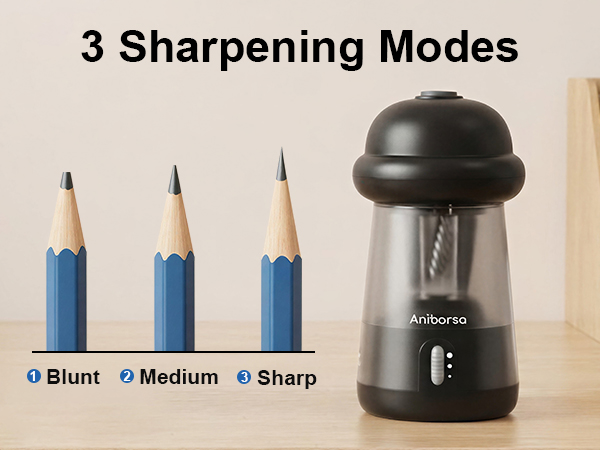 3 sharpening modes electric pencil sharpener