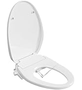 Rivix Non-Electric Bidet Toilet Seats Elongated Soft Close Lid Feminine &amp; Front Wash Smart Dual S...