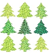 480Pcs Small Christmas Stickers Laser Pine Tree Winter Stickers Xmas Waterproof Self-Adhesive Dec...