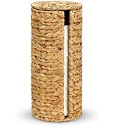Graciadeco Stand Toilet Paper Storage with Lid Spare Extra 3 Rolls of Toilet Tissue Holder Free S...