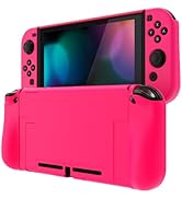 PlayVital Cute Ergonomic Grip Case for Nintendo Switch, Upgraded Protective Hard Case Protector f...