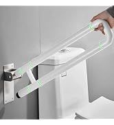 DITOSH 28 Inch Toilet Grab Bar Flip Up Stainless Steel with ABS Handicap Rails Load Capacity of 1...