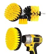 3Pcs Power Drill Brush Attachment - Grout Cleaner for Tile Floors Drill Brush Set Bathroom Cleane...