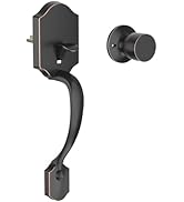 HOSOM Front Door Handle Set, Exterior Door Handle with Door Knob, No Lock, Entry Door Handleset f...