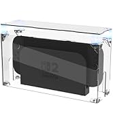 PlayVital Clear Acrylic Dust Cover for Nintendo Switch 2 | Transparent Display Box for Switch 2 D...