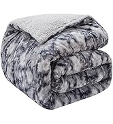 CHOSHOME Sherpa Fleece Blanket Queen Size Super Thick, Fuzzy Plush Flannel Blanket for Couch, Sof...