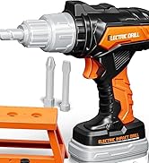 Text reads 'Image 5' and 'ELECTRIC DRILL'. Cordless power drill in black and orange with battery pack base, shown with drill bits against white background.