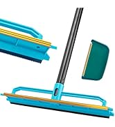 Ylebs Carpet Rake for Pet Hair Removal Tool, Reusable Pet Hair Remover Broom with 56” Long Handle...