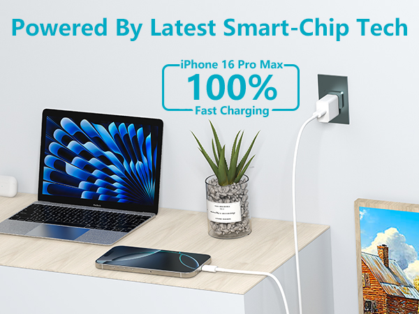 Apple MFi Certified iPhone 17 Charger Fast Charging 20W USB C Charger Block Type C Wall Charger
