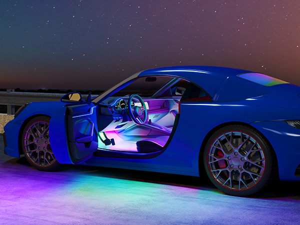 RGBIC interior car lights