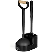 Sellemer Toilet Brush and Plunger Set, Curved Design Head for Deep Cleaning, Heavy Duty Toilet Bo...