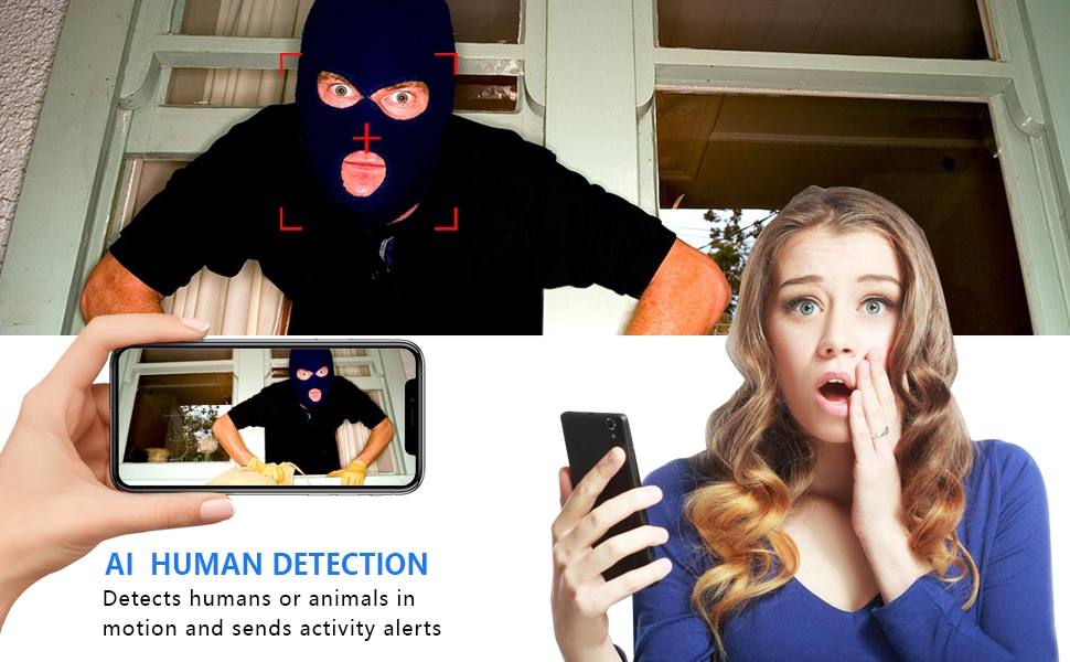 Detects humans or animals in motion and sends activity alerts